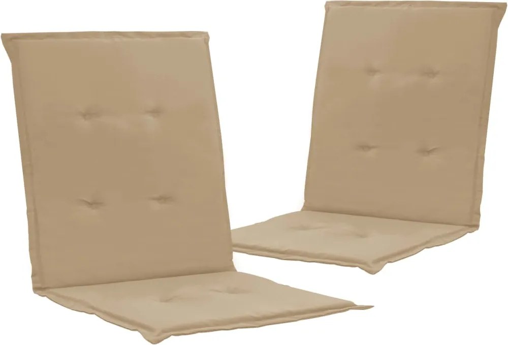 Almofadões para cadeiras de jardim 2 pcs 100x50x3 cm bege