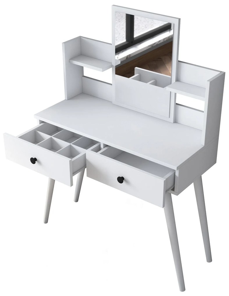 Mesa de Maquilhagem BJ102 – Branco – 103x111,8x40 cm
