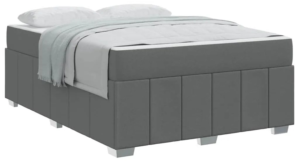 Estrutura da Cama Cinzento escuro 160 x 200 cm tecido