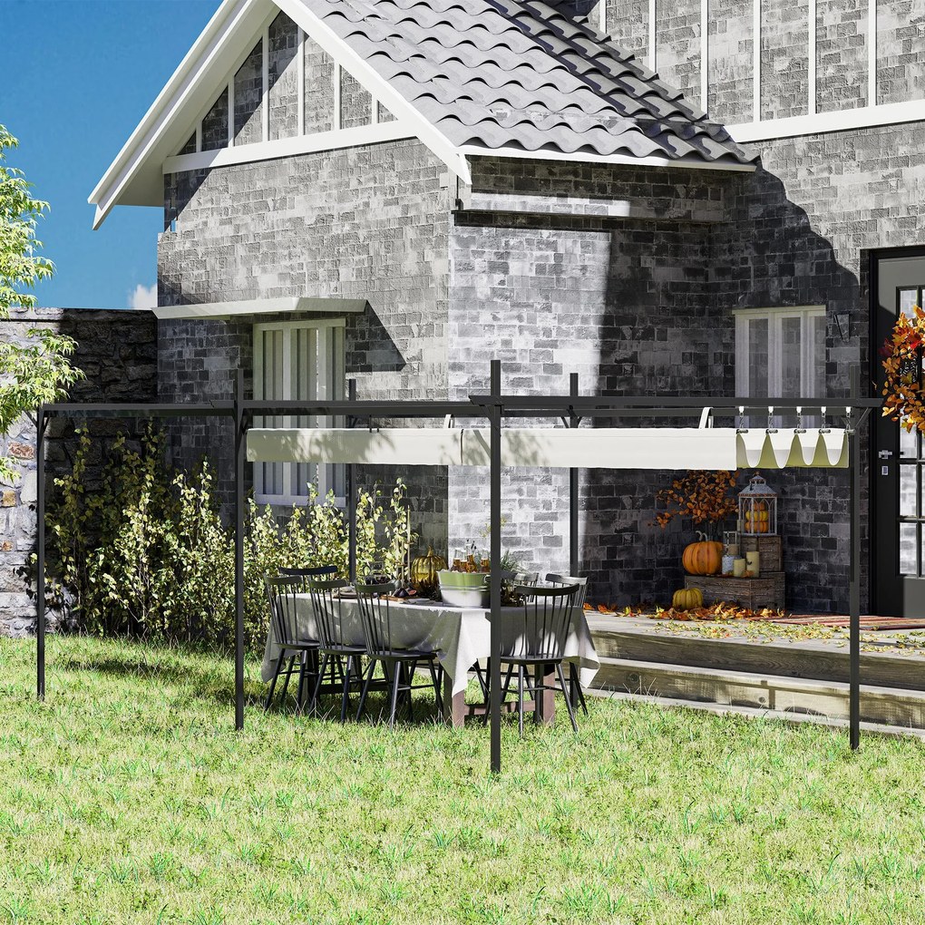 Pérgola com Teto Retrátil Pérgola de Alumínio 588x297x230 cm Pérgola c