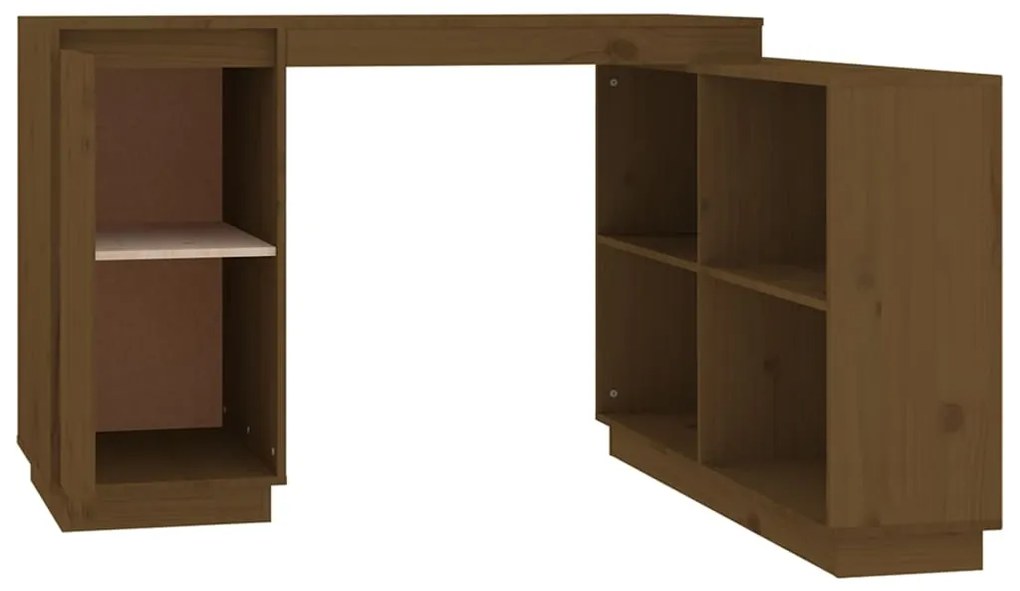 Secretária 110x50x75 cm pinho maciço castanho-mel