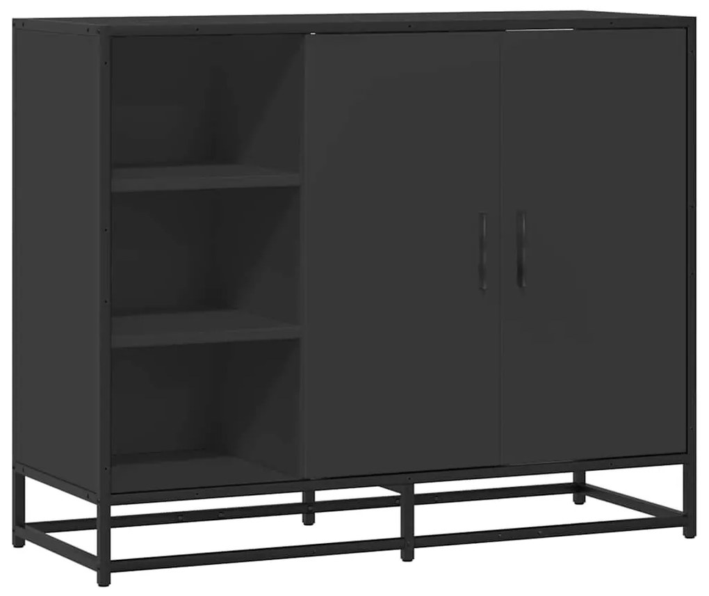 vidaXL Aparador 92x35x76 cm derivados de madeira preto