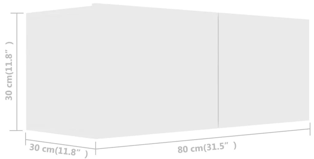 Móvel de TV de Parede Valqui de 2 Módulos L - Branco - Design Moderno