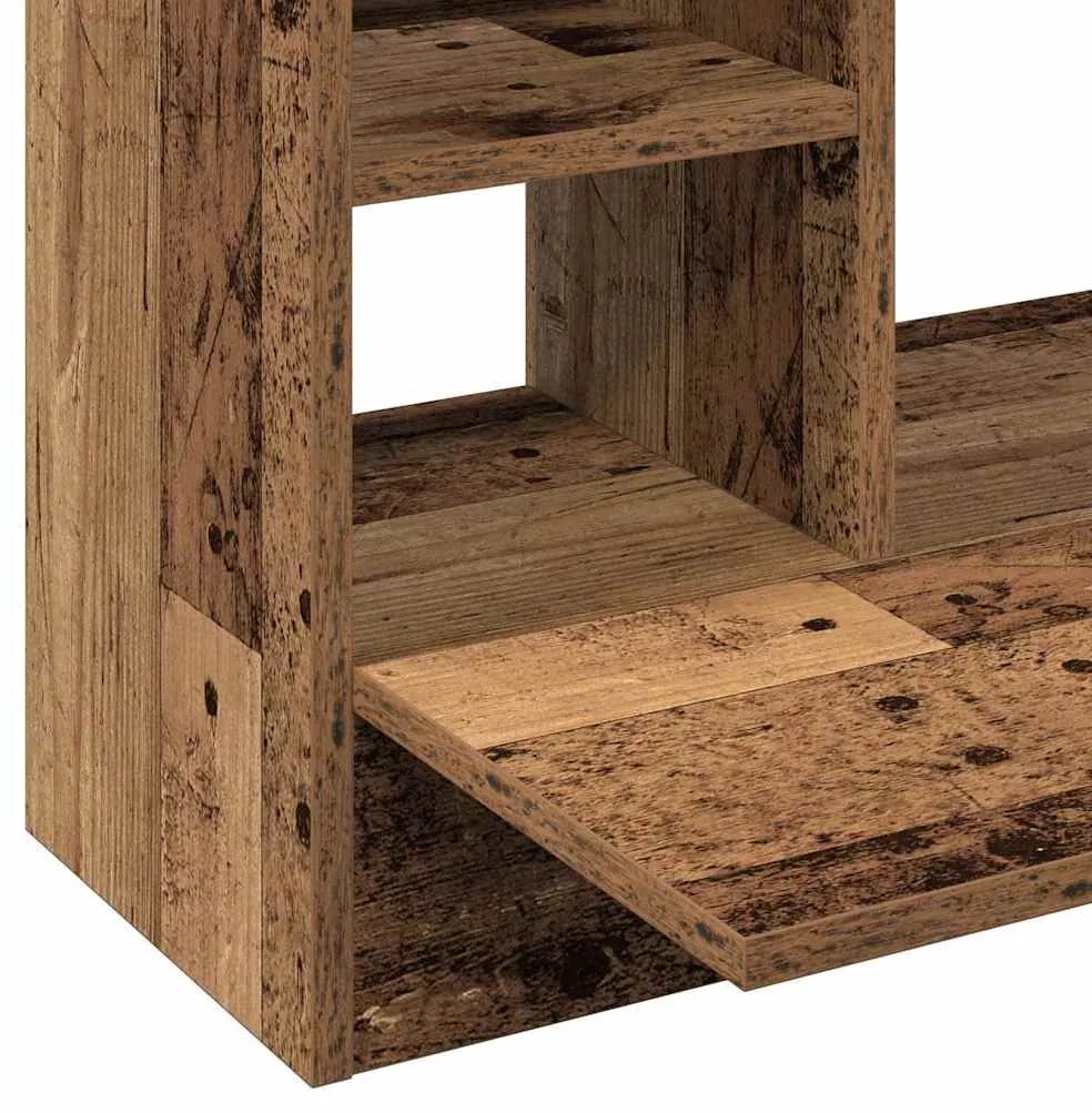 Secretária Montada na Parede Carvalho Antigo 105x48x75 cm Madeira Enge