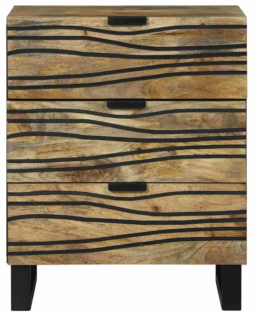 Armário de cabeceira - 50x33x60 cm em madeira de mangueira.