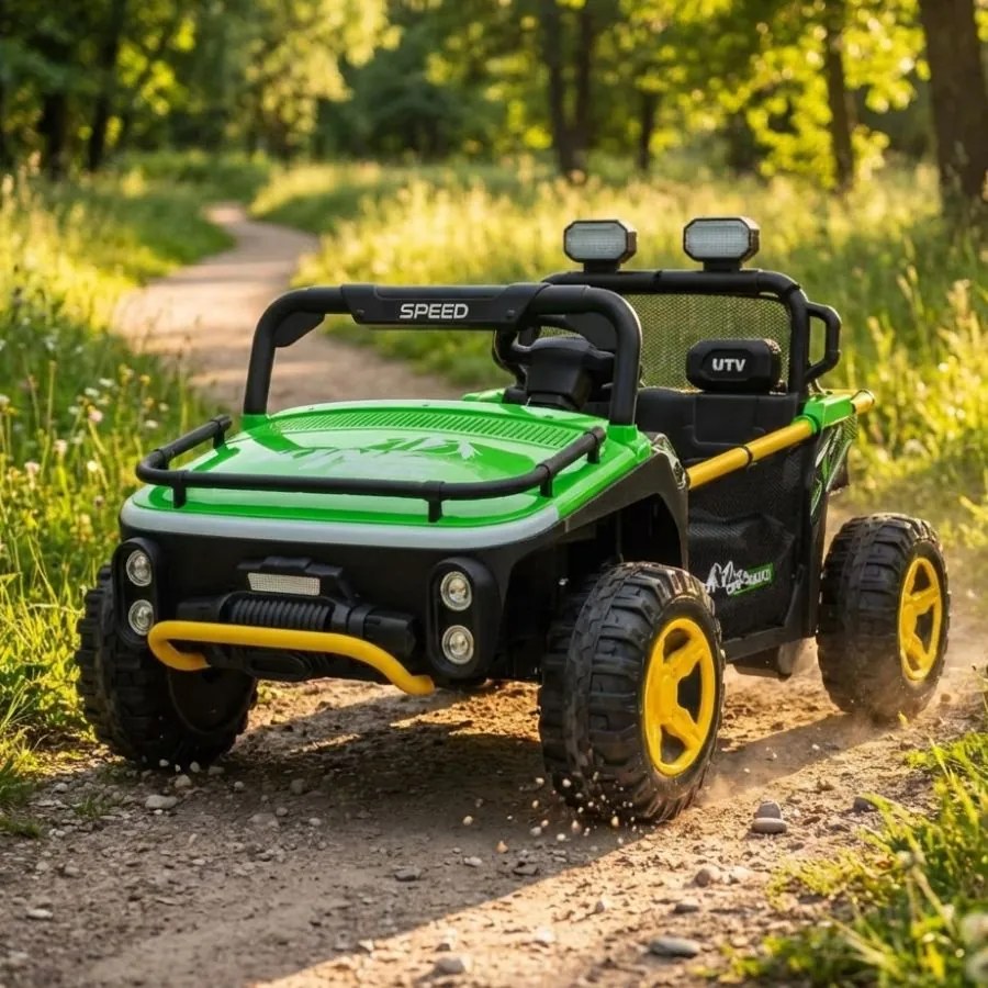 Carro elétrico para Crianças 24V Buggy UTV SPEED Rodas de espuma EVA Verde