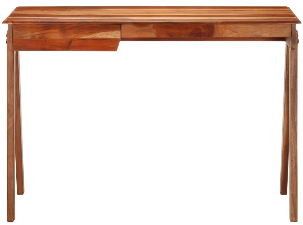 Secretária com gaveta 110x50x77 cm madeira de acácia maciça
