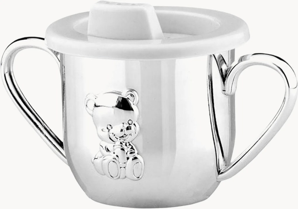 Caneca infantil banhada a prata com asa Otto