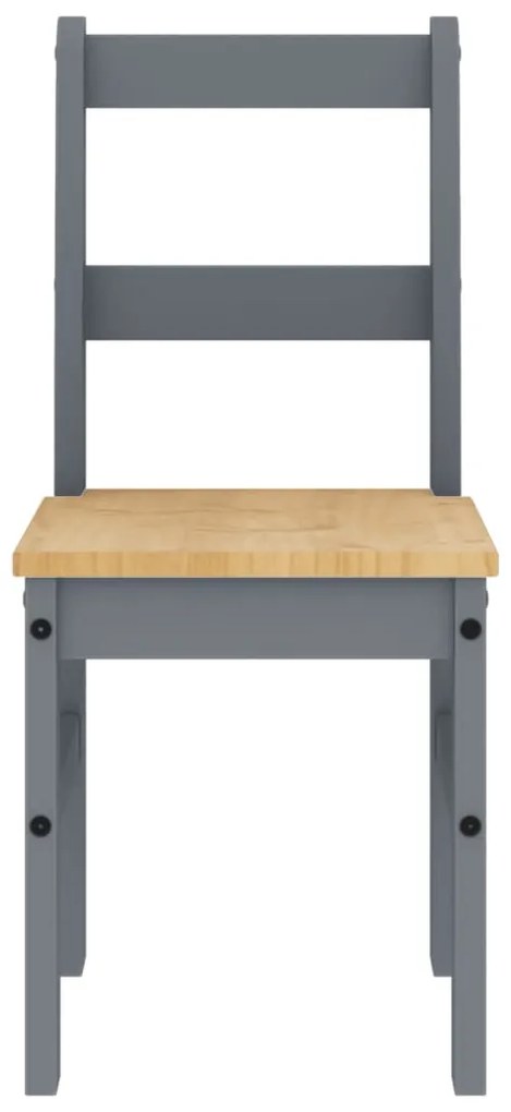Cadeiras de jantar 2 pcs Panama 40x46x90 cm pinho maciço cinza