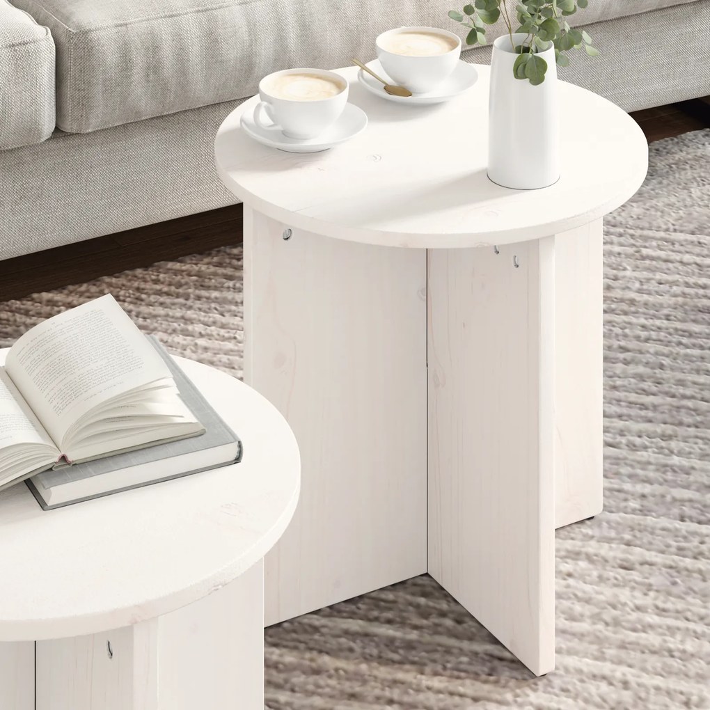 Conjunto de Mesas de Café 2 pcs Branco 41,5 x 41,5 x 41 cm