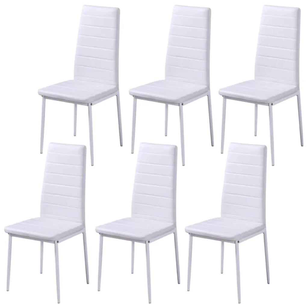Conjunto mesa de jantar 7 pcs preto e branco
