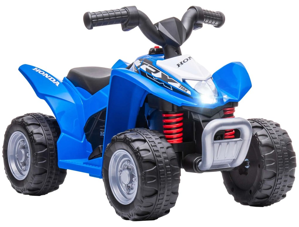 AIYAPLAY Quadriciclo Elétrico HONDA para Crianças de 18-36 Meses Velocidade de 2,8km/h e Avance 65,5x38,5x43,5cm Azul