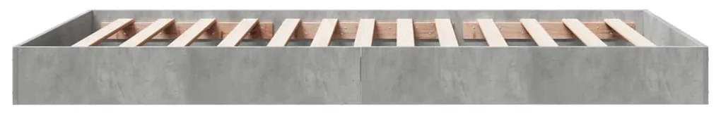 Estrutura de cama 90x190 cm derivados de madeira cinza cimento