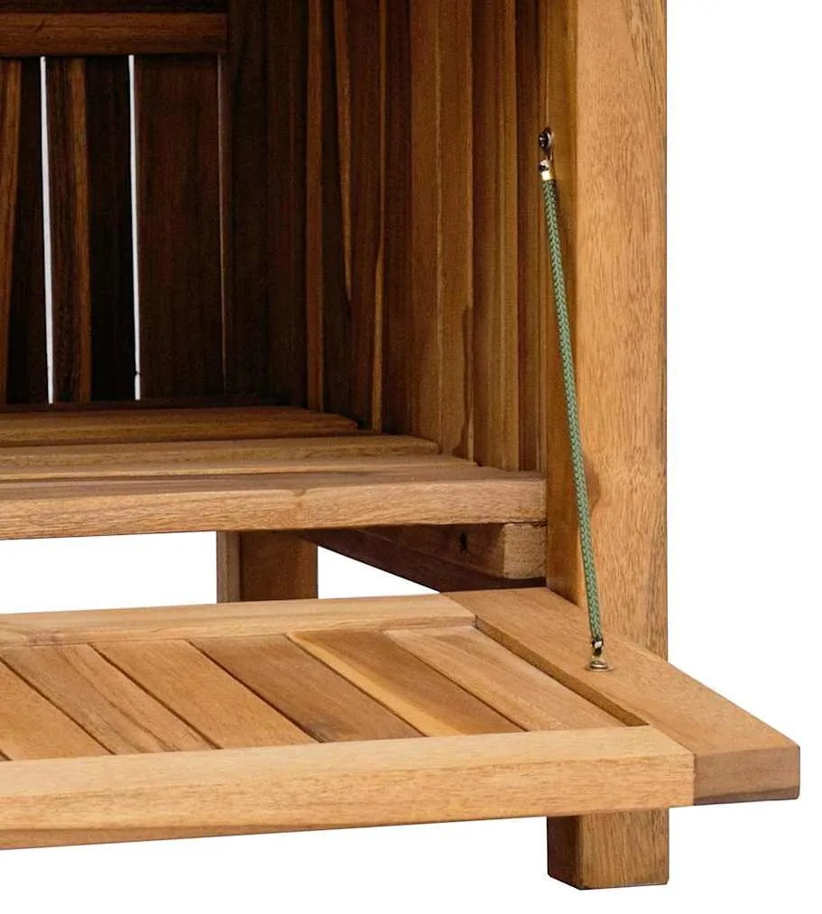 Banco de Armazenamento para Jardim Castanho 228 x 60 x 90 cm
