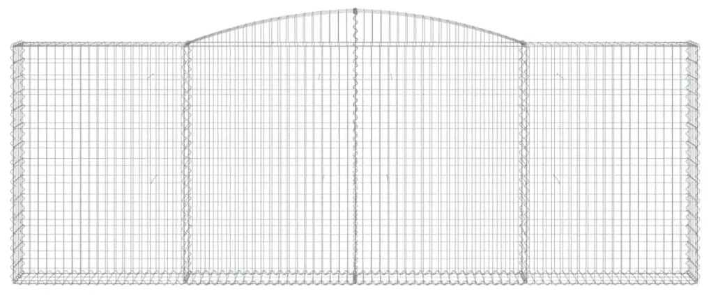 Cestos gabião arqueados 4pcs 400x30x140/160cm ferro galvanizado