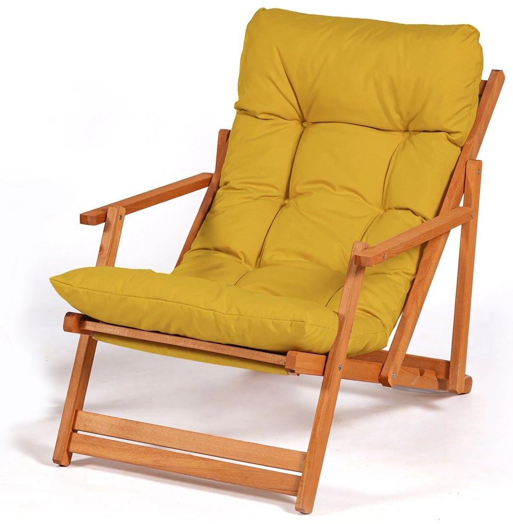 Cadeira de Jardim My008 – Amarelo Natural – 50x81x50 cm | Tribo Home