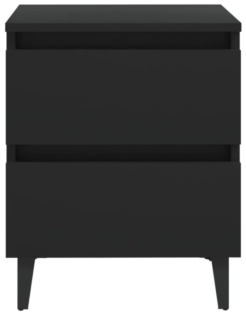 Mesa de cabeceira 40x35x50 cm derivados de madeira preto