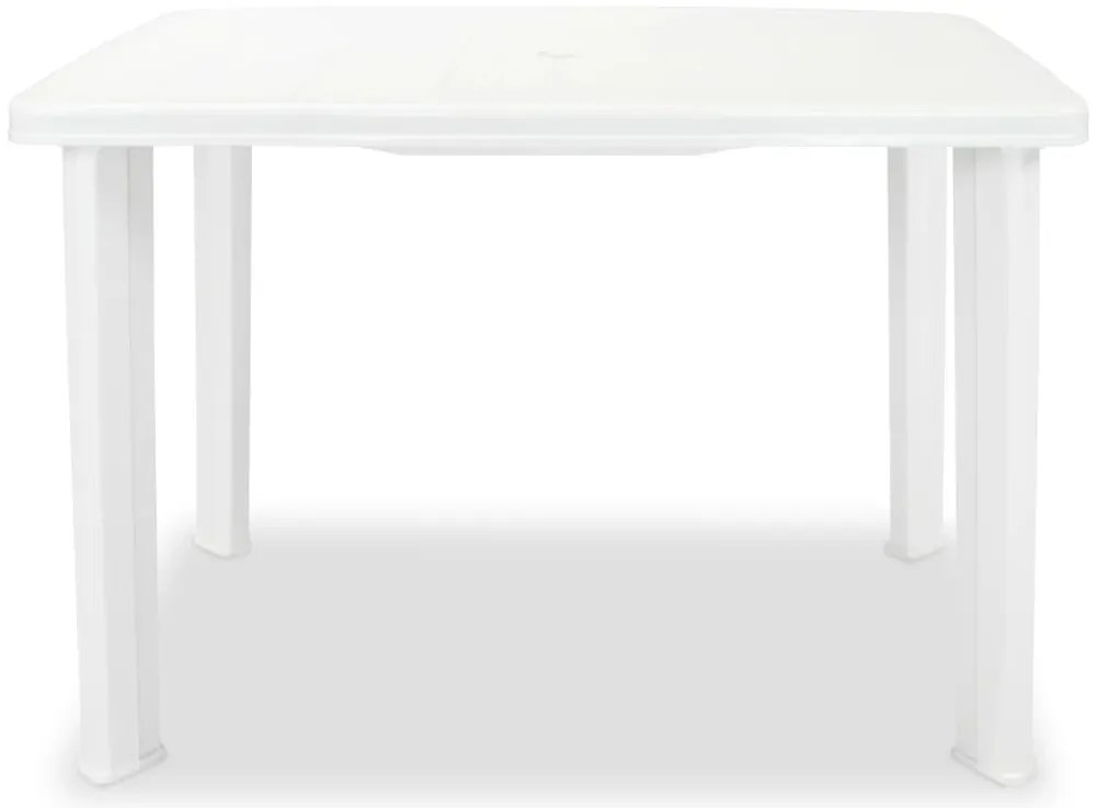Mesa de jardim 101x68x72 cm plástico branco