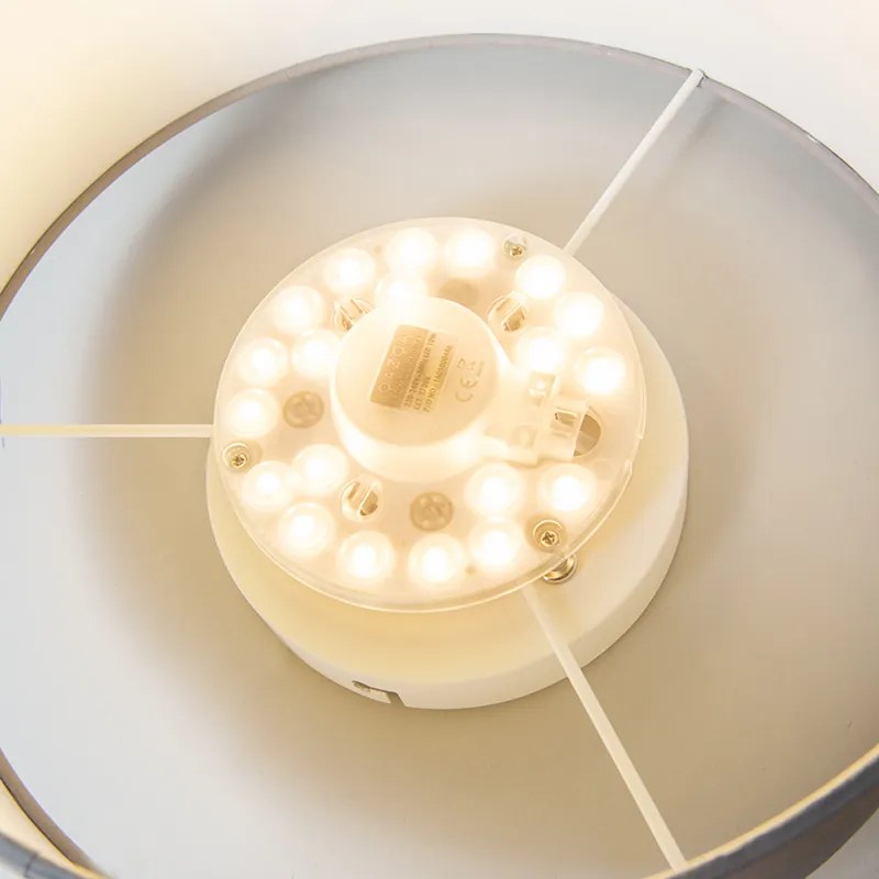 Candeeiro de teto azul 30 cm com LED - Drum LED