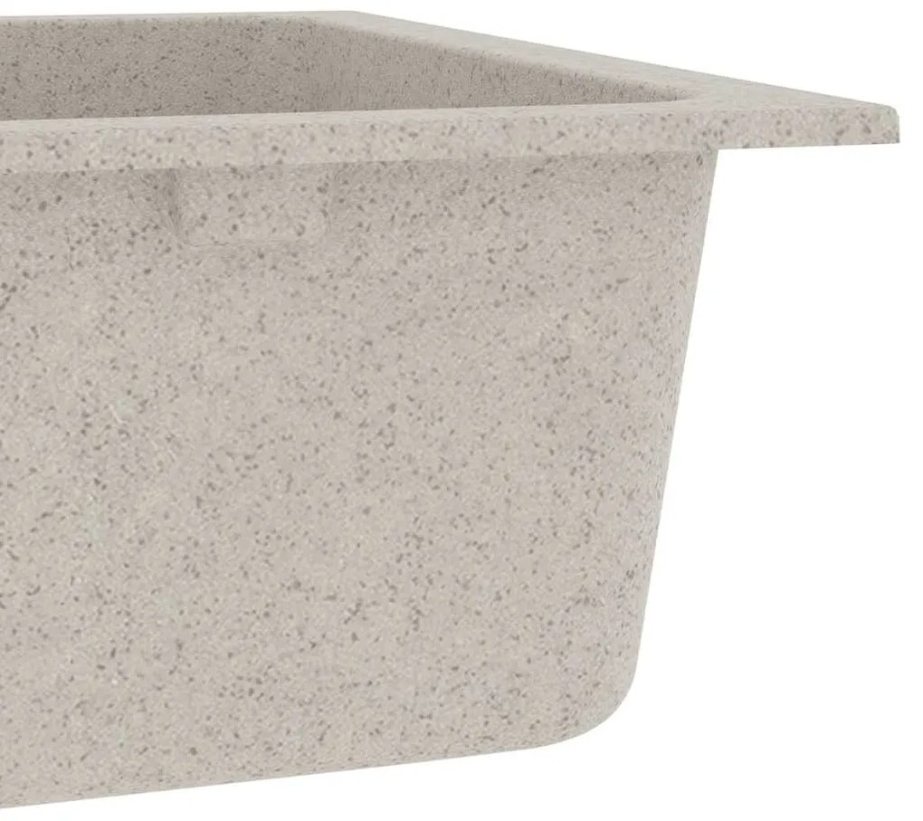 Pia de Cozinha Bege 760x480x184 mm Granito