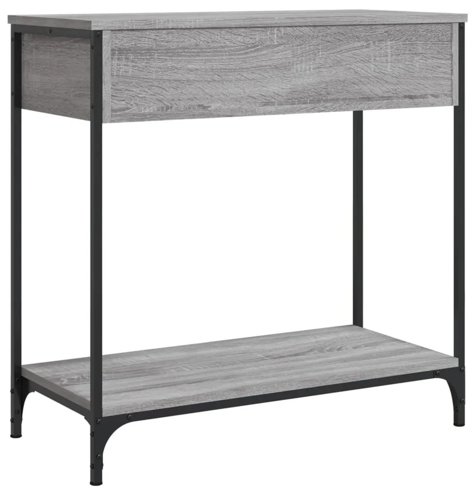 Mesa consola 75x34,5x75 cm derivados de madeira cinzento sonoma