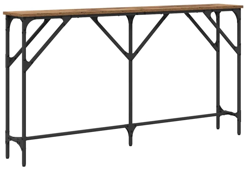 Mesa de Consola Madeira Antiga 140x23x75 cm Madeira Engenharia