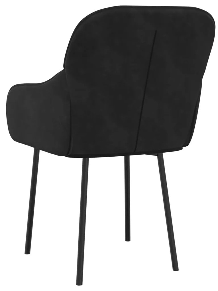 Cadeiras de jantar 2 pcs veludo preto