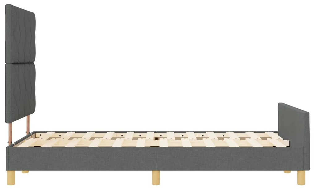 Cama vidaXL Cinza Escuro 120x200 cm em Tecido