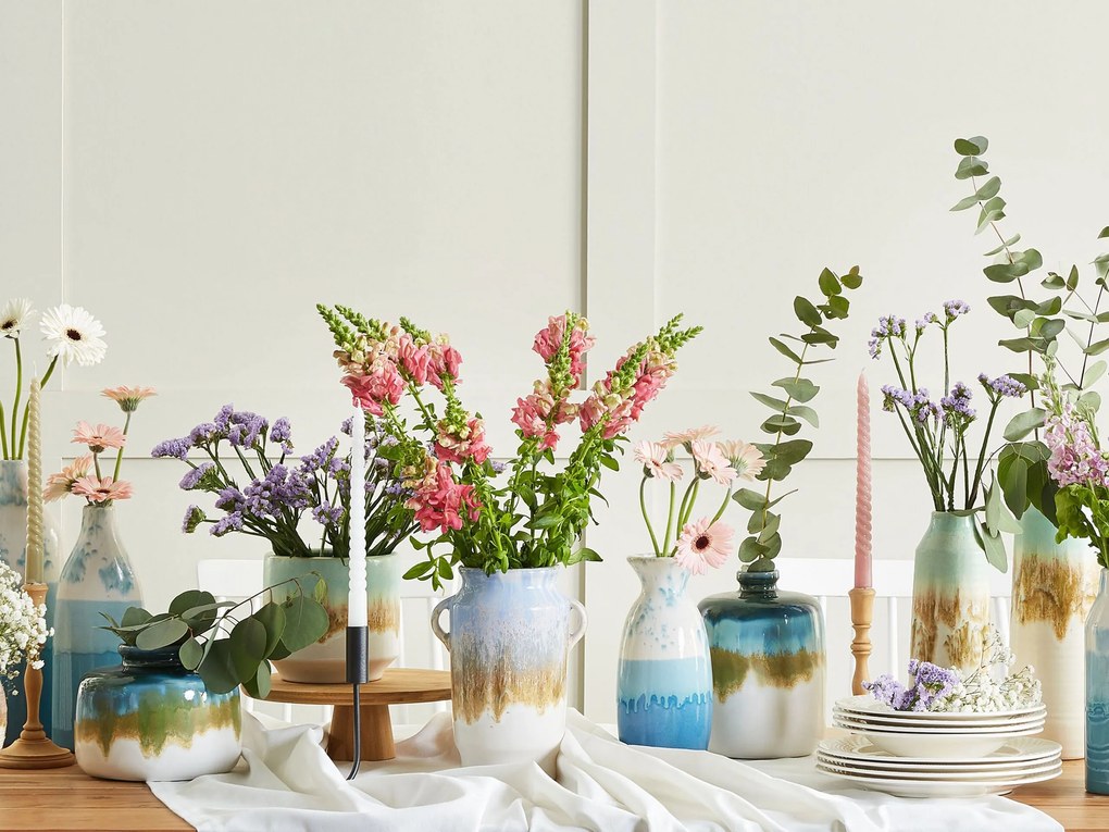 Vaso de flores multicolorido 22 cm COLOSSE Beliani