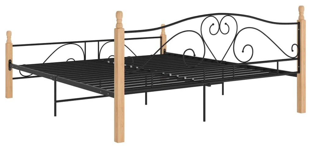 Estrutura de cama 180x200 cm metal preto