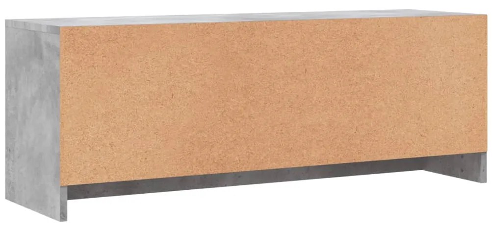Móvel p/ TV 102x30x37,5 cm madeira processada cinzento cimento