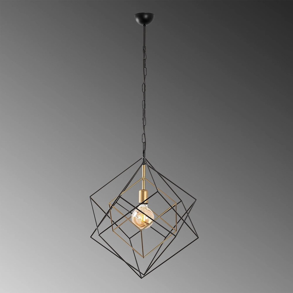Candeeiro de Teto Till – Preto Antigo – 51 x 51 x 113 cm
