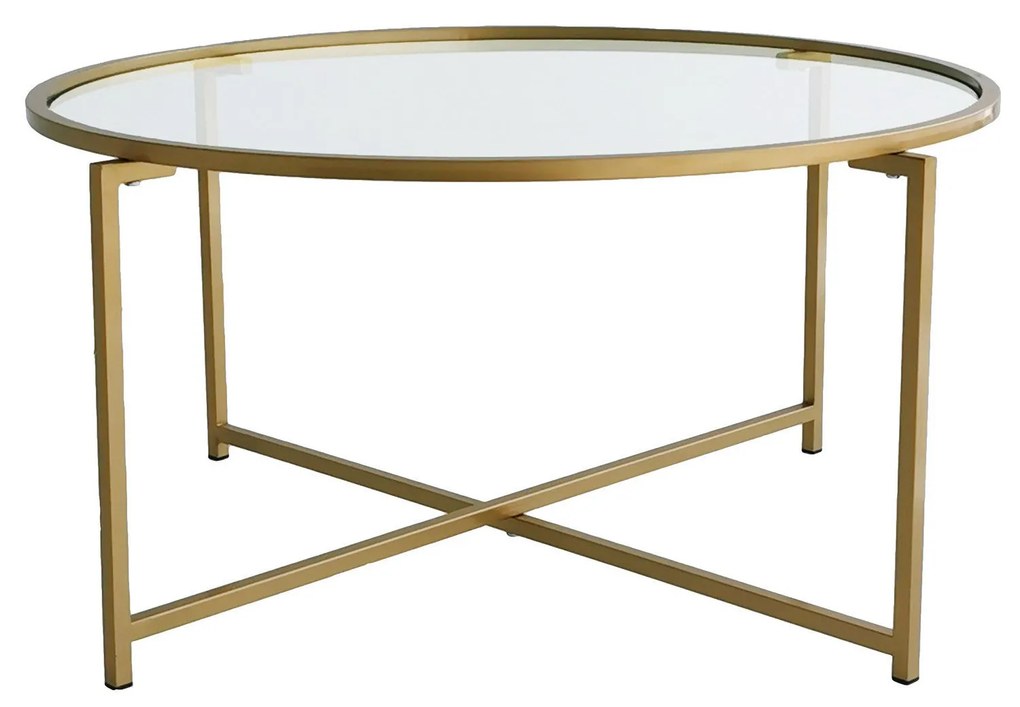 Mesa de Centro Gold Sun – Dourado – 83 x 40 x 83 cm