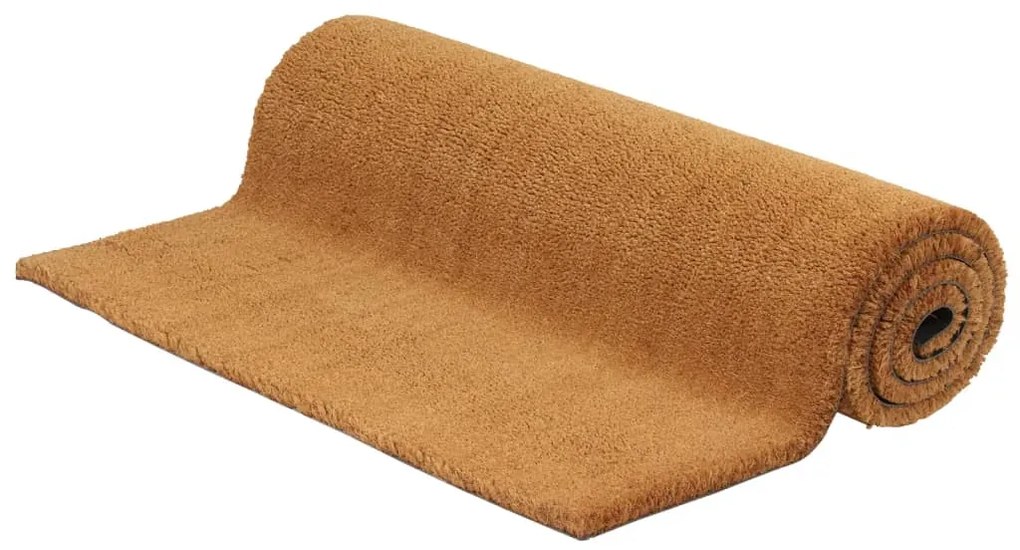 vidaXL Tapete de porta 100x300 cm fibra de coco tufada natural