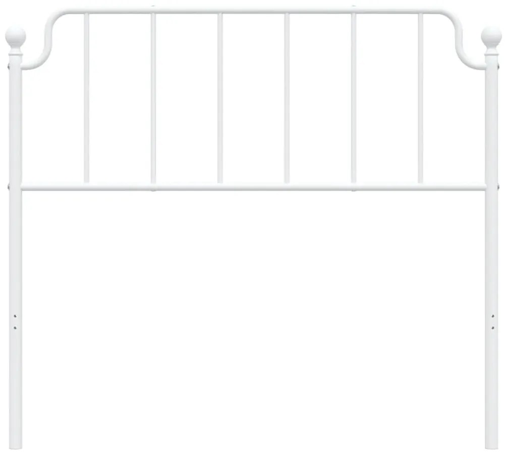 Cabeceira de cama 107 cm metal branco