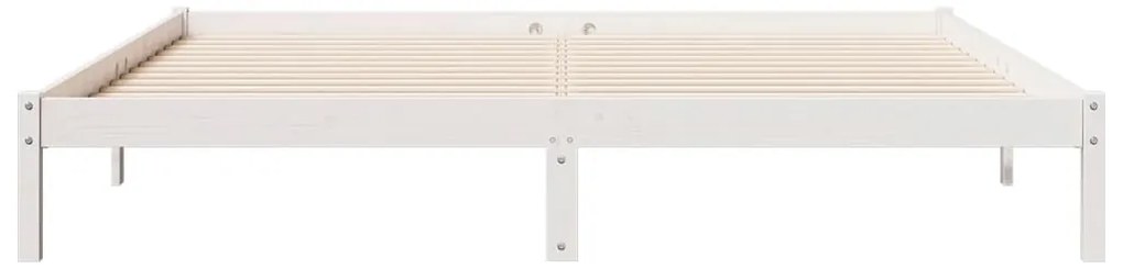 Cama extra longa sem colchão 200x210 cm pinho maciço branco
