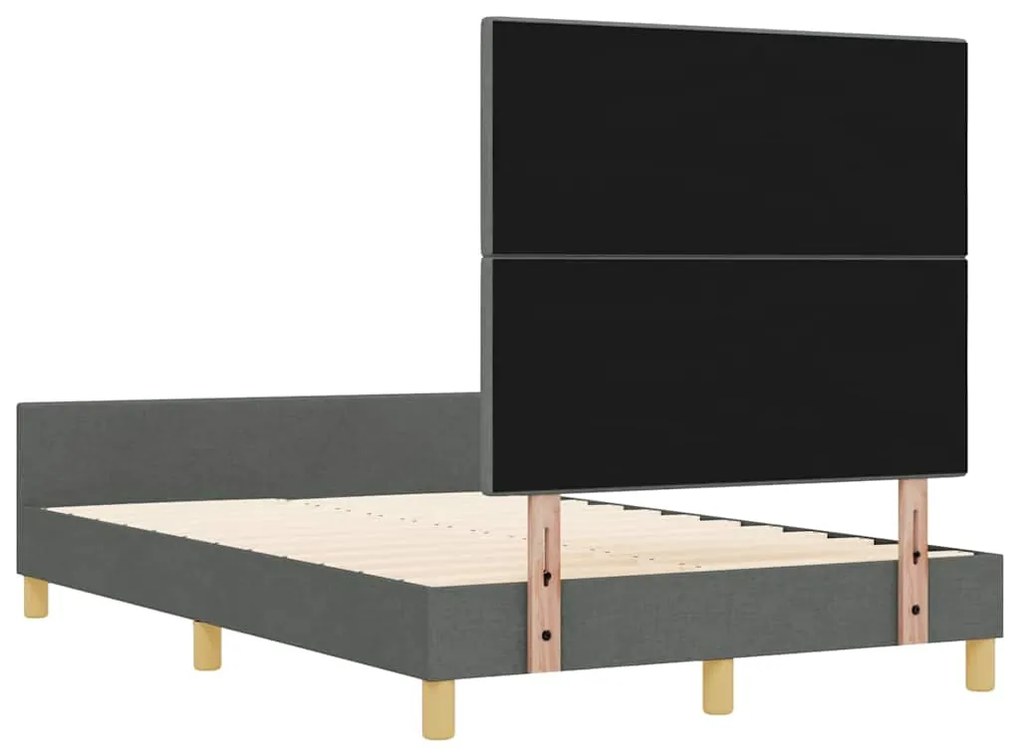Cama vidaXL Cinza Escuro 120x200 cm Tecido