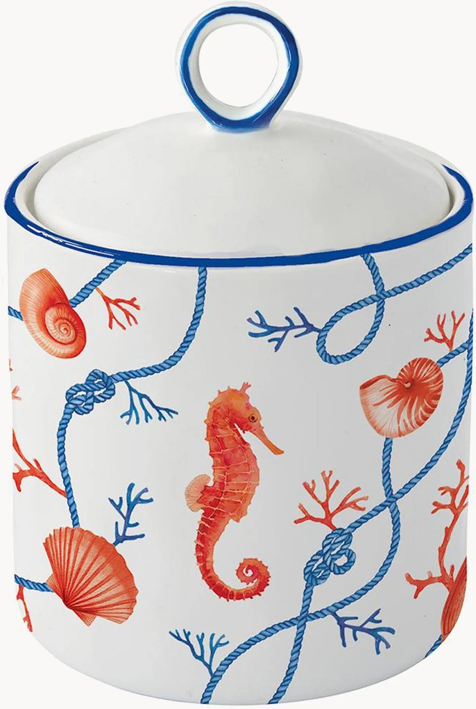 Frascos de arrumação em porcelana Cote De Mer, conjunto de 2