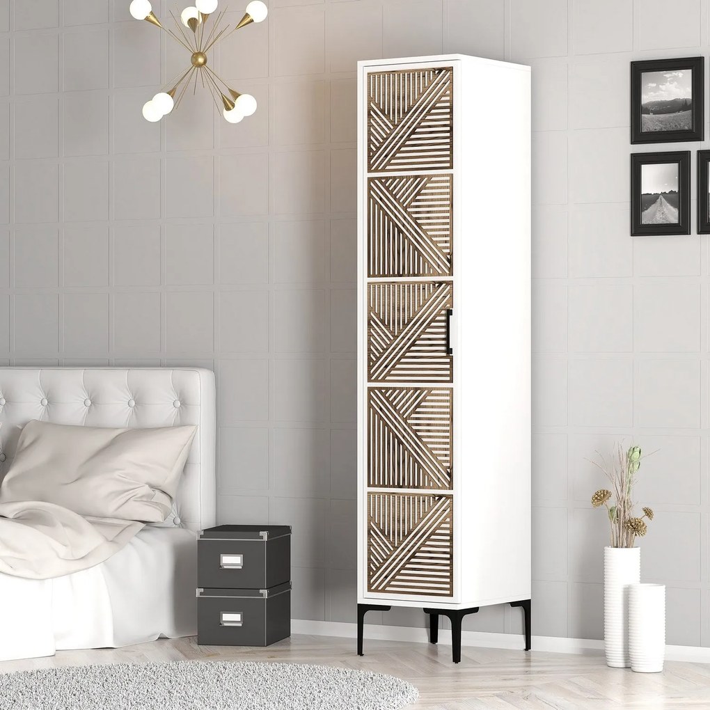 Roupeiro Kumsal P – Branco – 40 cm x 47,5 cm x 201,4 cm