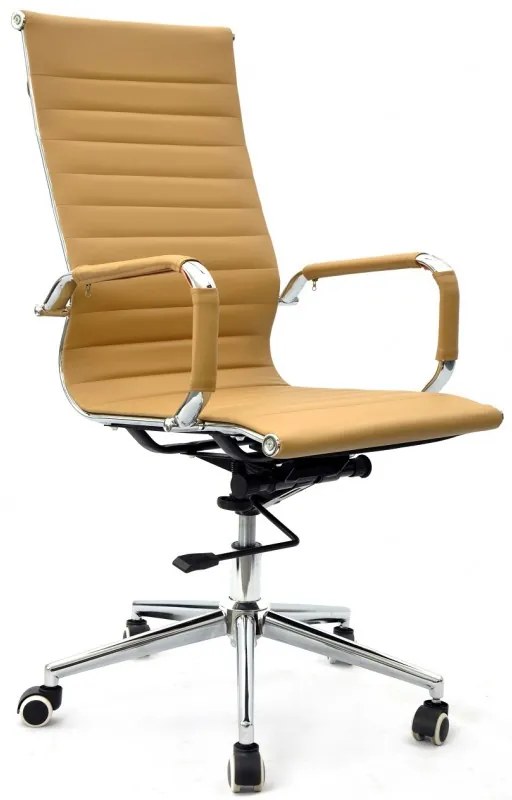Cadeira de escritório KIEV, executivo, pele sintética castanha