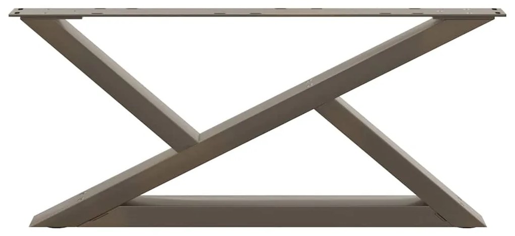 Pés para mesa de centro 2 peças aço natural 70x(30-31,3) cm aço