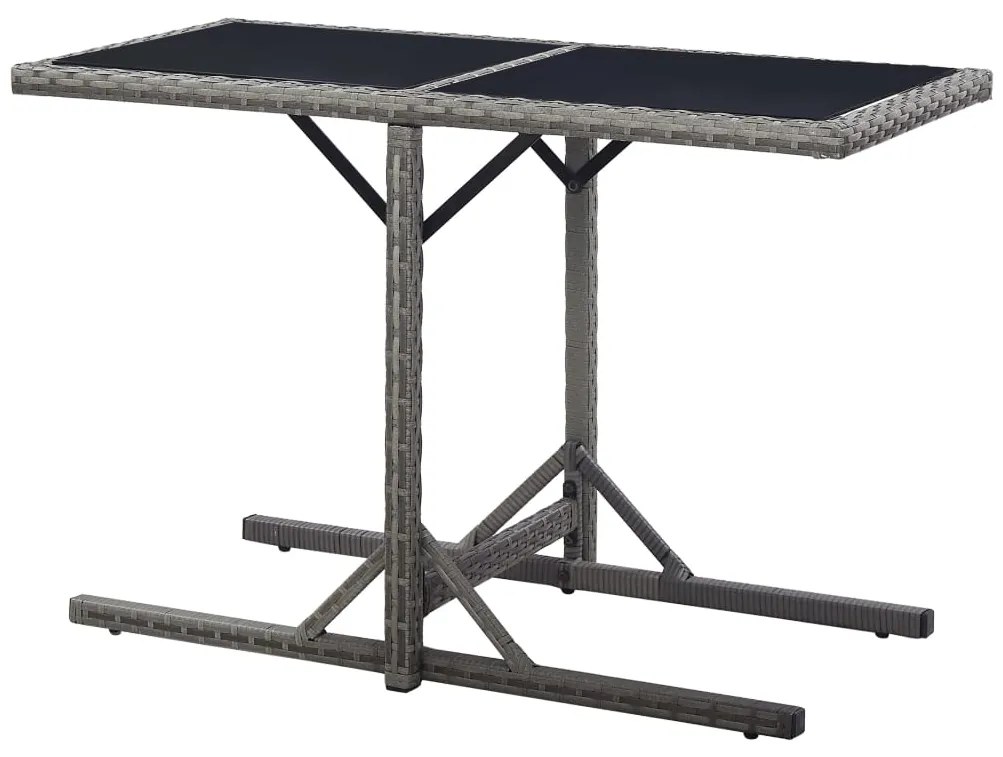 3 pcs conjunto de jantar para jardim cinzento