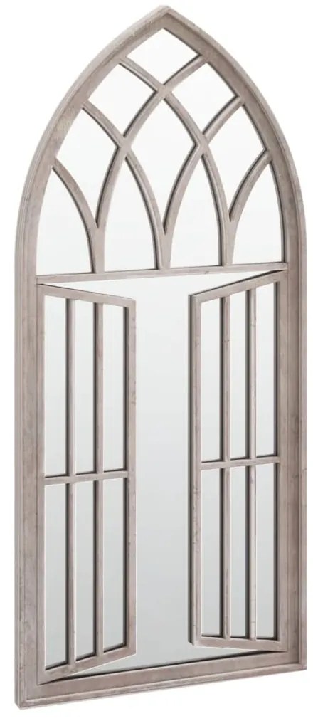 Espelho de jardim p/ uso exterior ferro 100x45 cm cor de areia