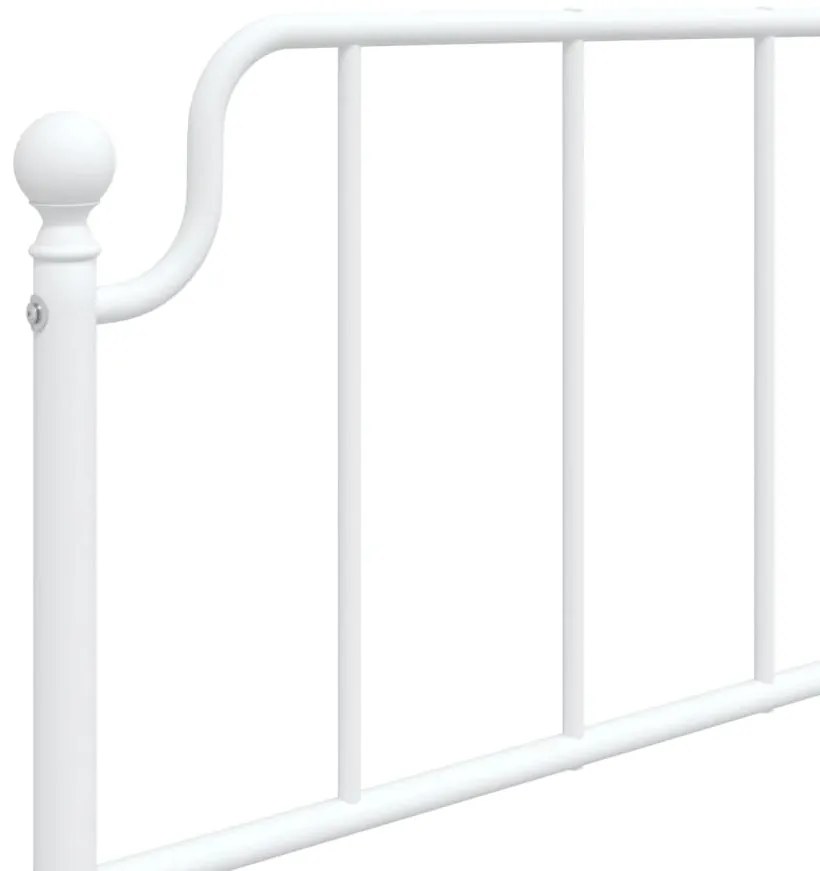 Estrutura de cama em metal com cabeceira 107x203 cm branco