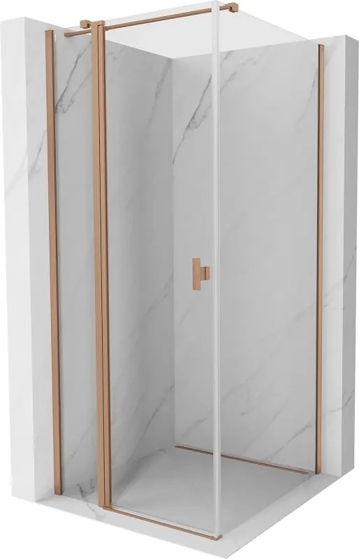 Mexen Mist T cabine de duche de abrir 90 x 90 cm, transparente, cobre escovado - 8A4T-090-090-65-00
