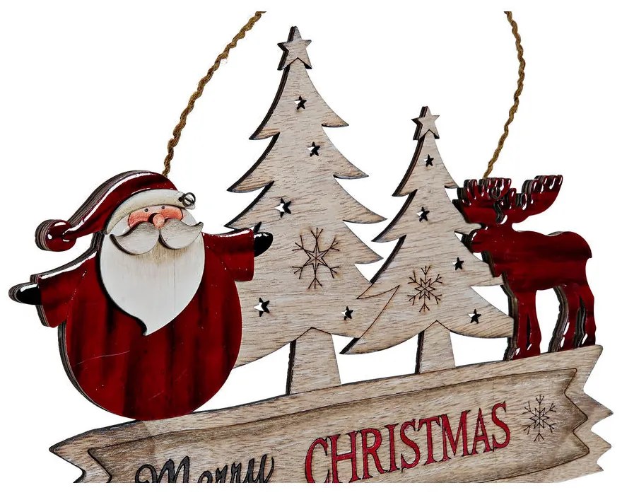 Adorno Natalício DKD Home Decor Madeira Cristal (2 pcs) (29.5 x 1.3 x 26 cm)