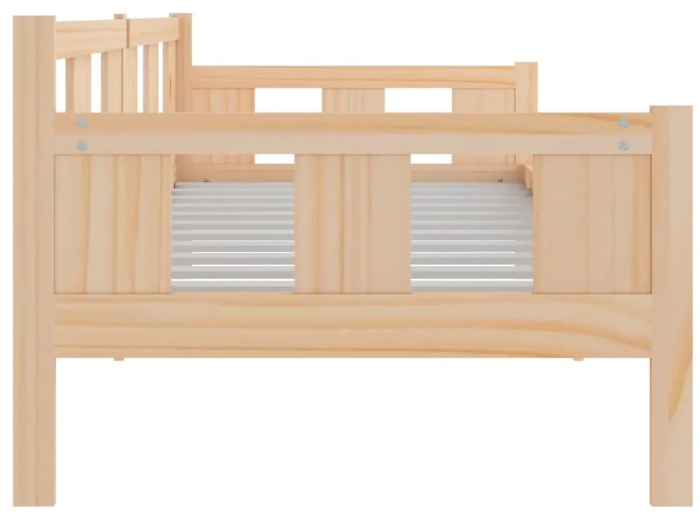 Sofá-cama madeira de pinho maciça 90x190 cm