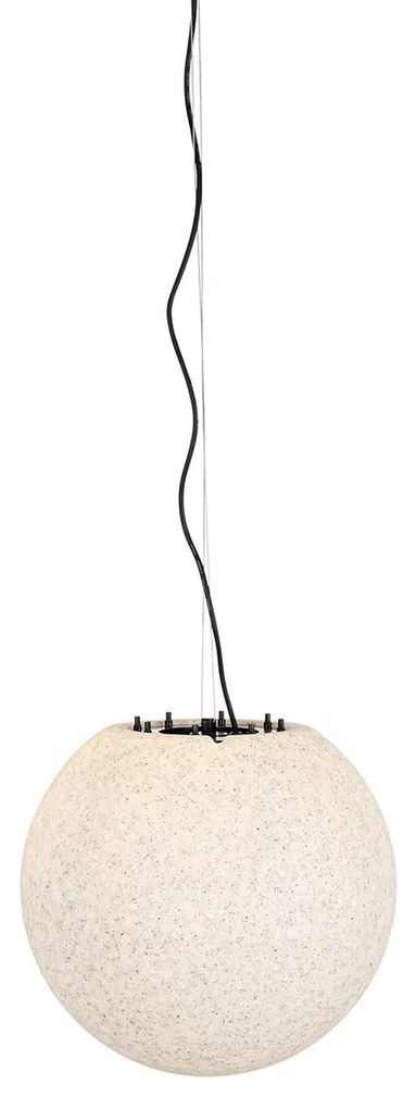 Candeeiro Pendente Moderno Exterior Cinzento 45 cm IP65 - Nura Moderno