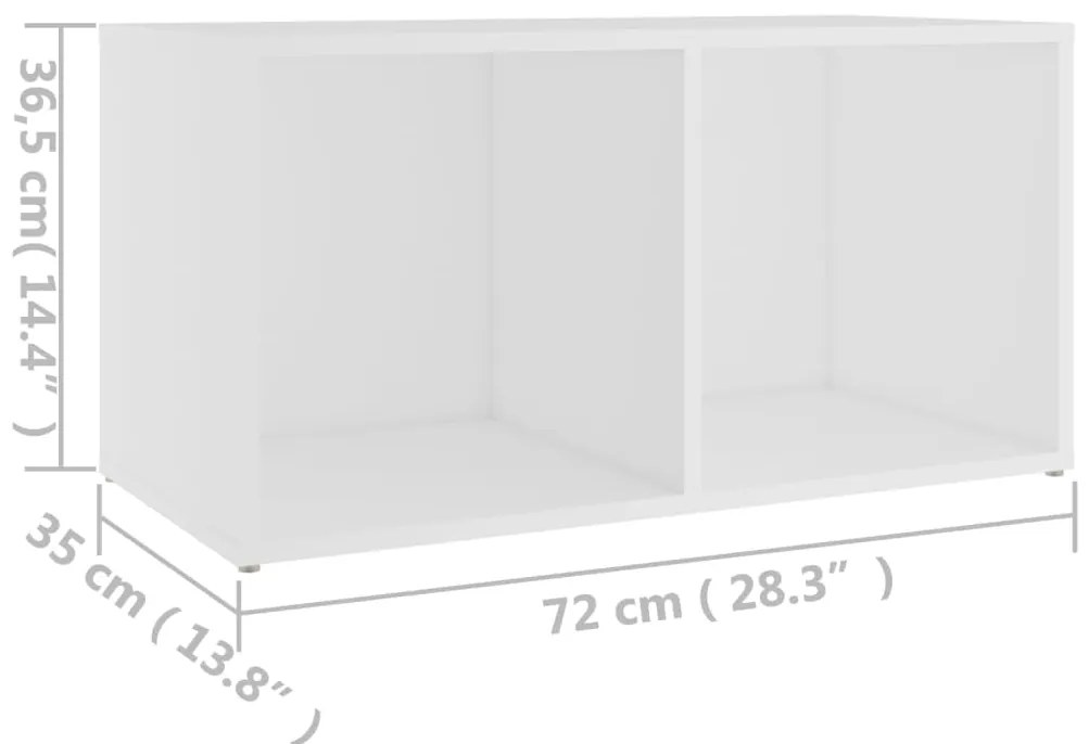 Móvel de TV 72x35x36,5 cm derivados de madeira branco