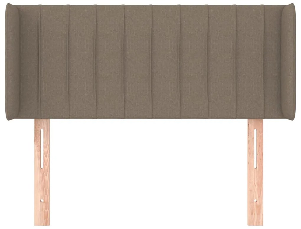 Cabeceira cama abas tecido 83x16x78/88 cm cinzento-acastanhado